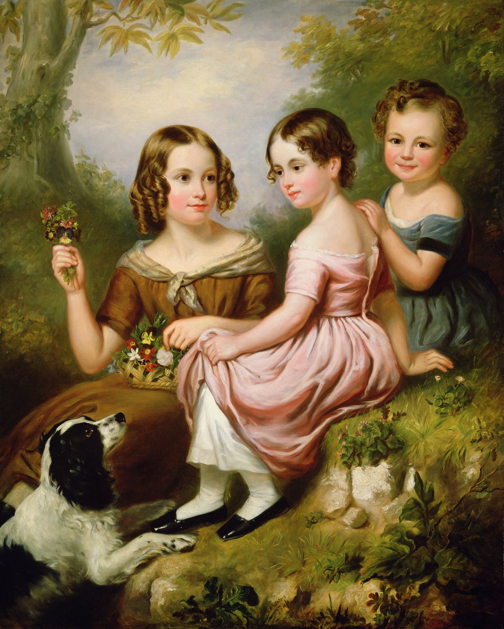 Ritratto di tre bambini, 1846 da W.R. Waters