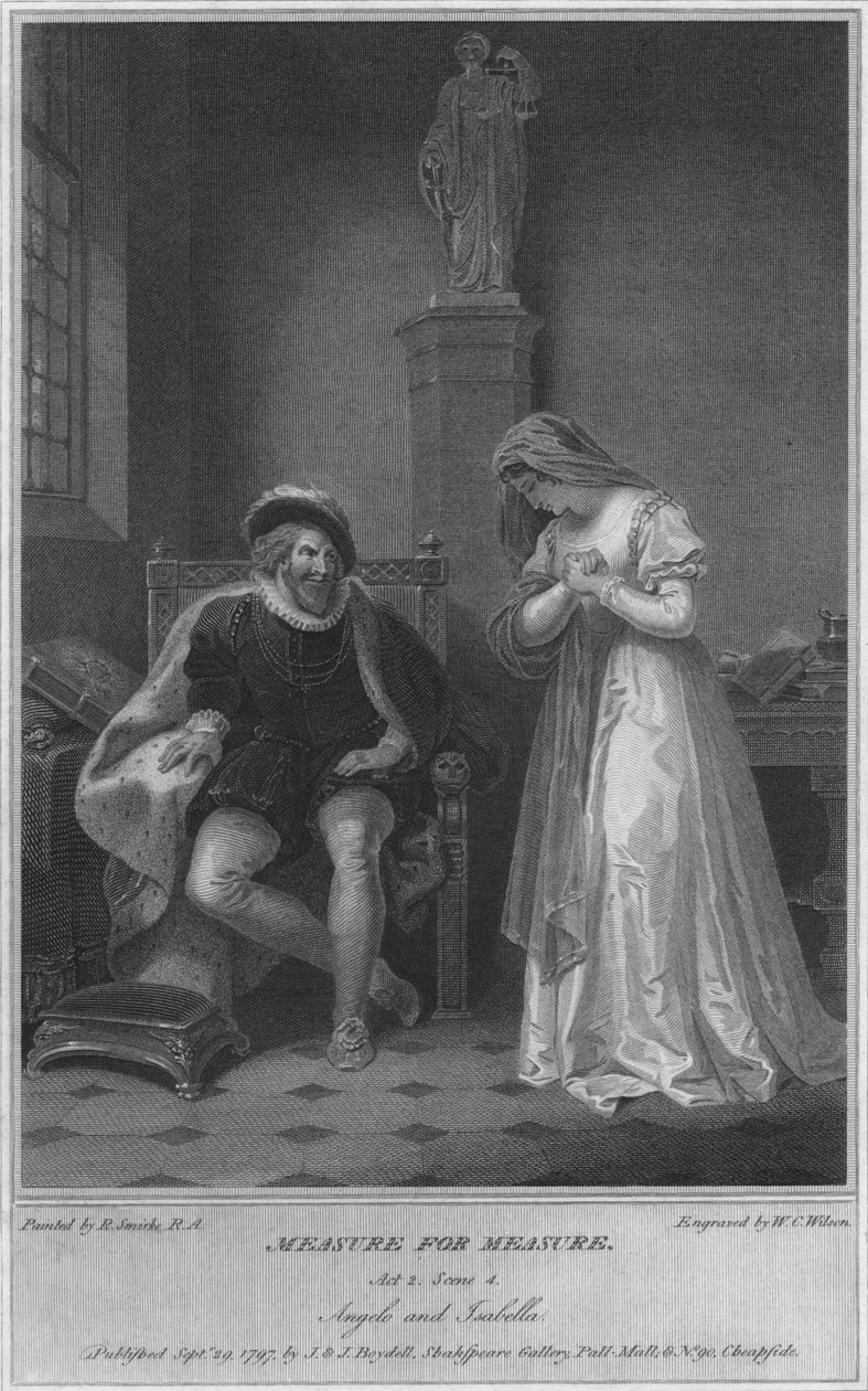 Misura per misura. Atto 2. Scena 4. Angelo e Isabella da W. C. Wilson