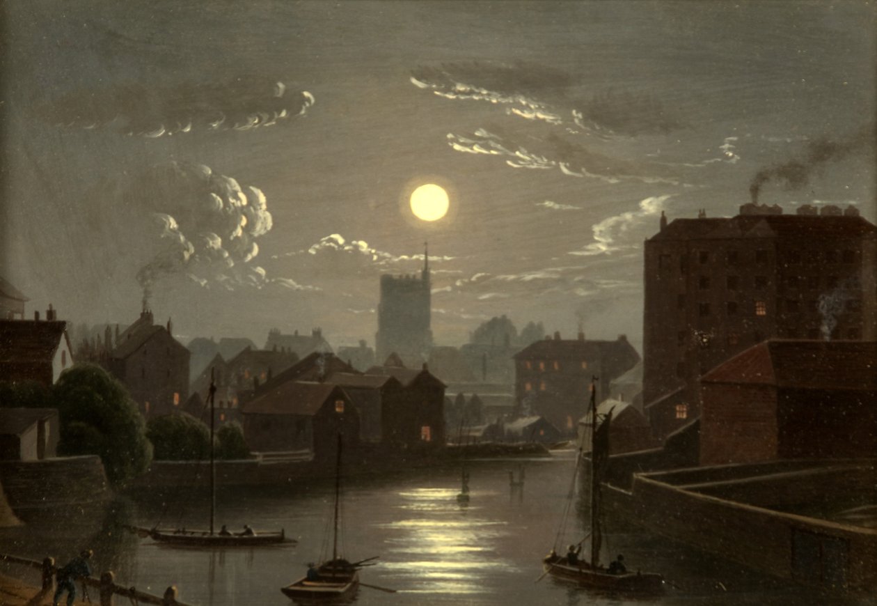 Bristol - Scena al chiaro di luna da W. Crambrook