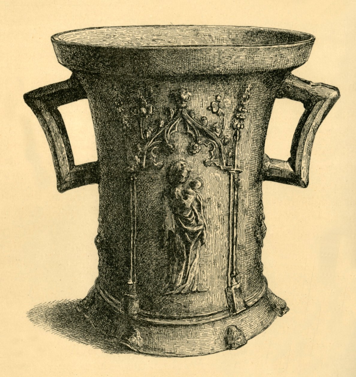 Mortaio, XIV secolo, 1881 da W. E. Mackaness