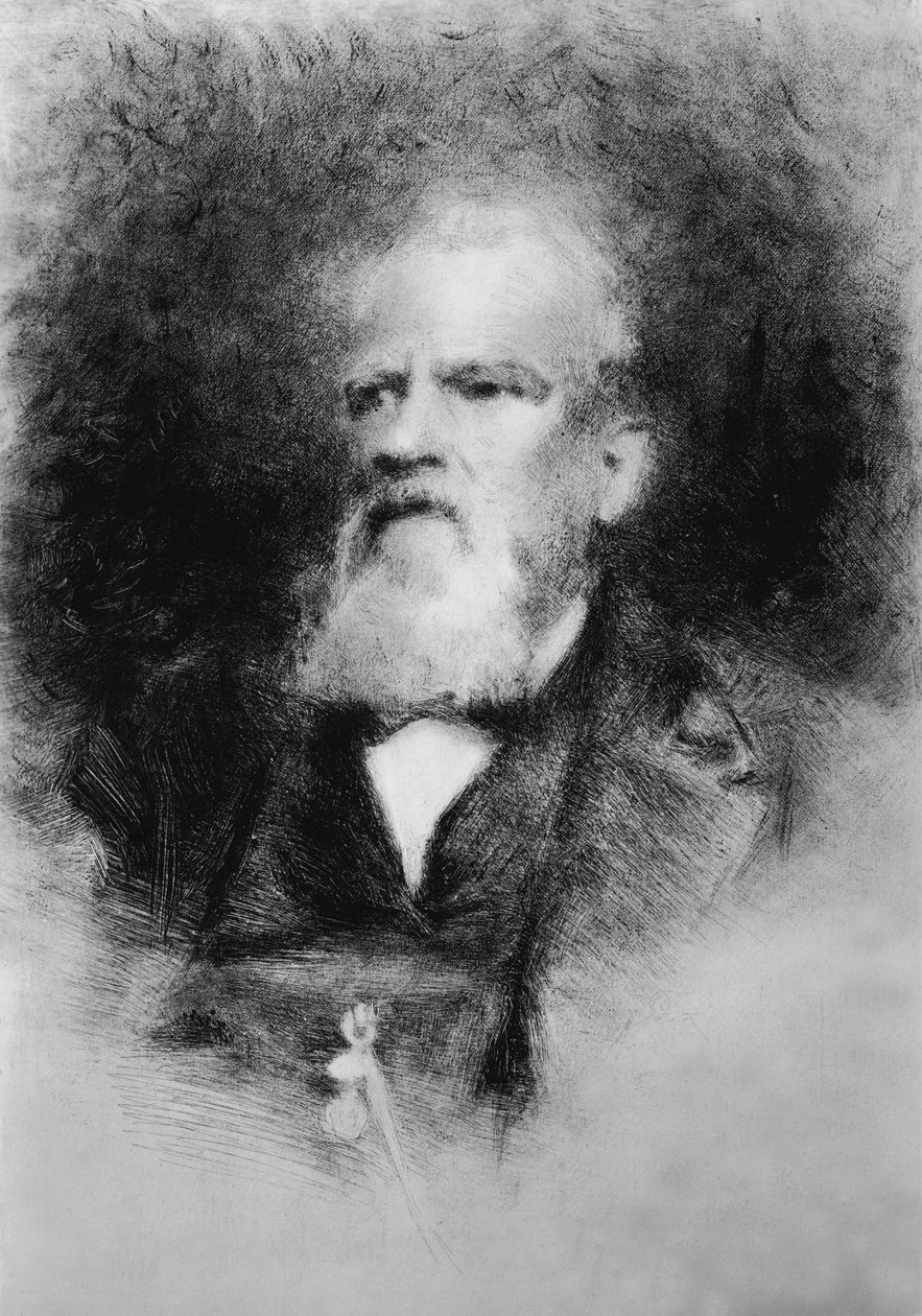 Ritratto di Alberto Mazzucato (1813-1877), compositore italiano, incisione da John Ward Dunsmore