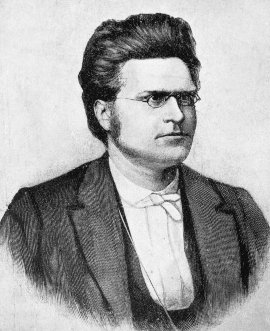 Ritratto di Bjornstjerne Martinius Bjornson (1832-1910), scrittore, poeta e drammaturgo norvegese, xilografia da una fotografia di Budtz Mueller e co da John Ward Dunsmore