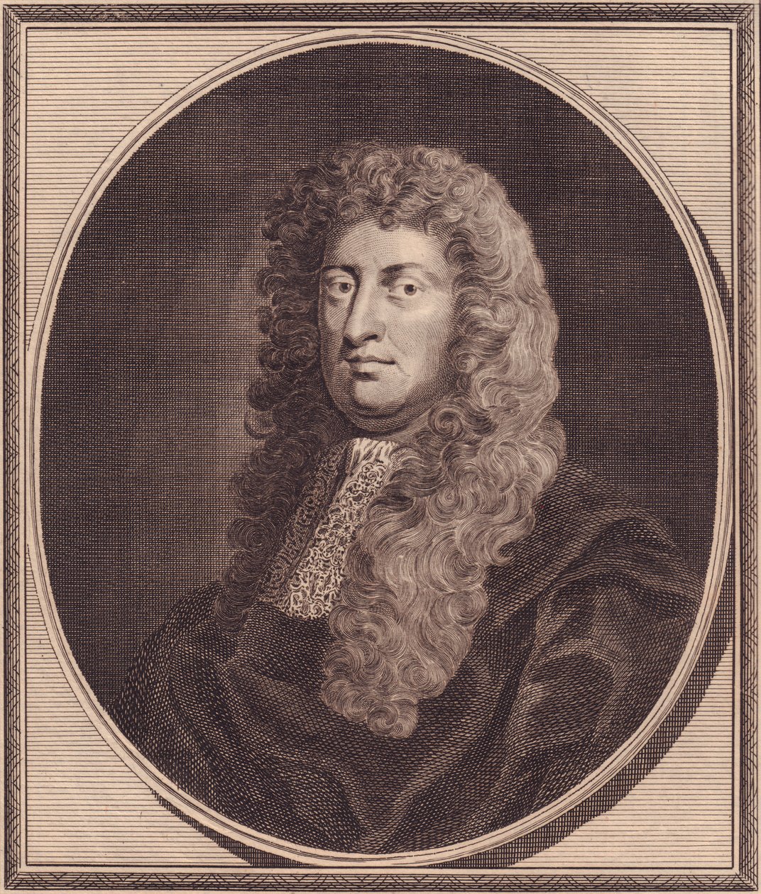 Ritratto del politico inglese William Russell, Lord Russell (1639-1683), incisione in rame di John Goldar (1729-1795) da un dipinto di G Kneller da John Ward Dunsmore