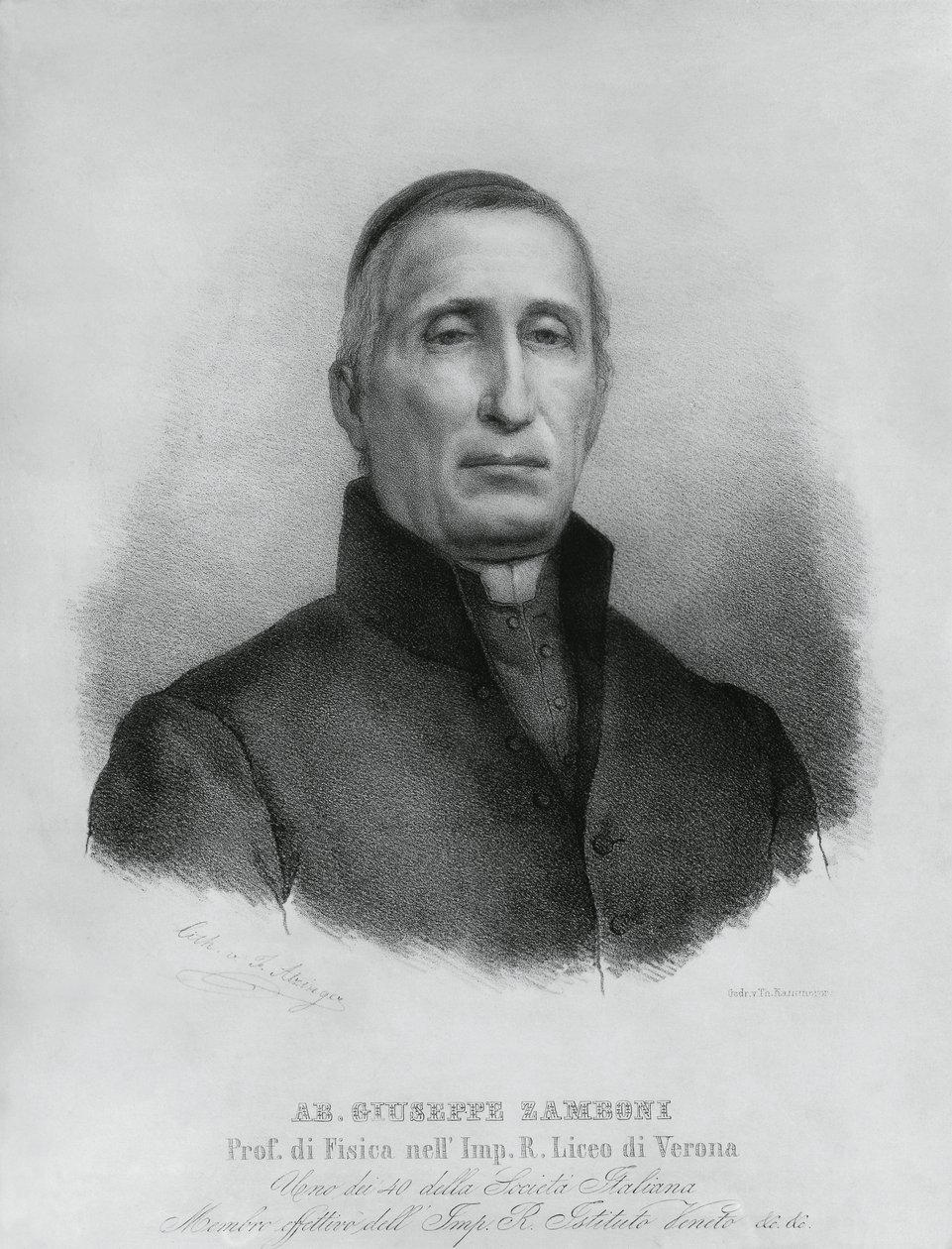 Ritratto di Giuseppe Zamboni (1776-1846), sacerdote cattolico e fisico italiano da John Ward Dunsmore