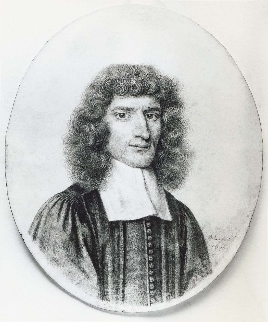 Ritratto di Isaac Barrow (1630-1677), teologo e matematico cristiano inglese, incisione da John Ward Dunsmore