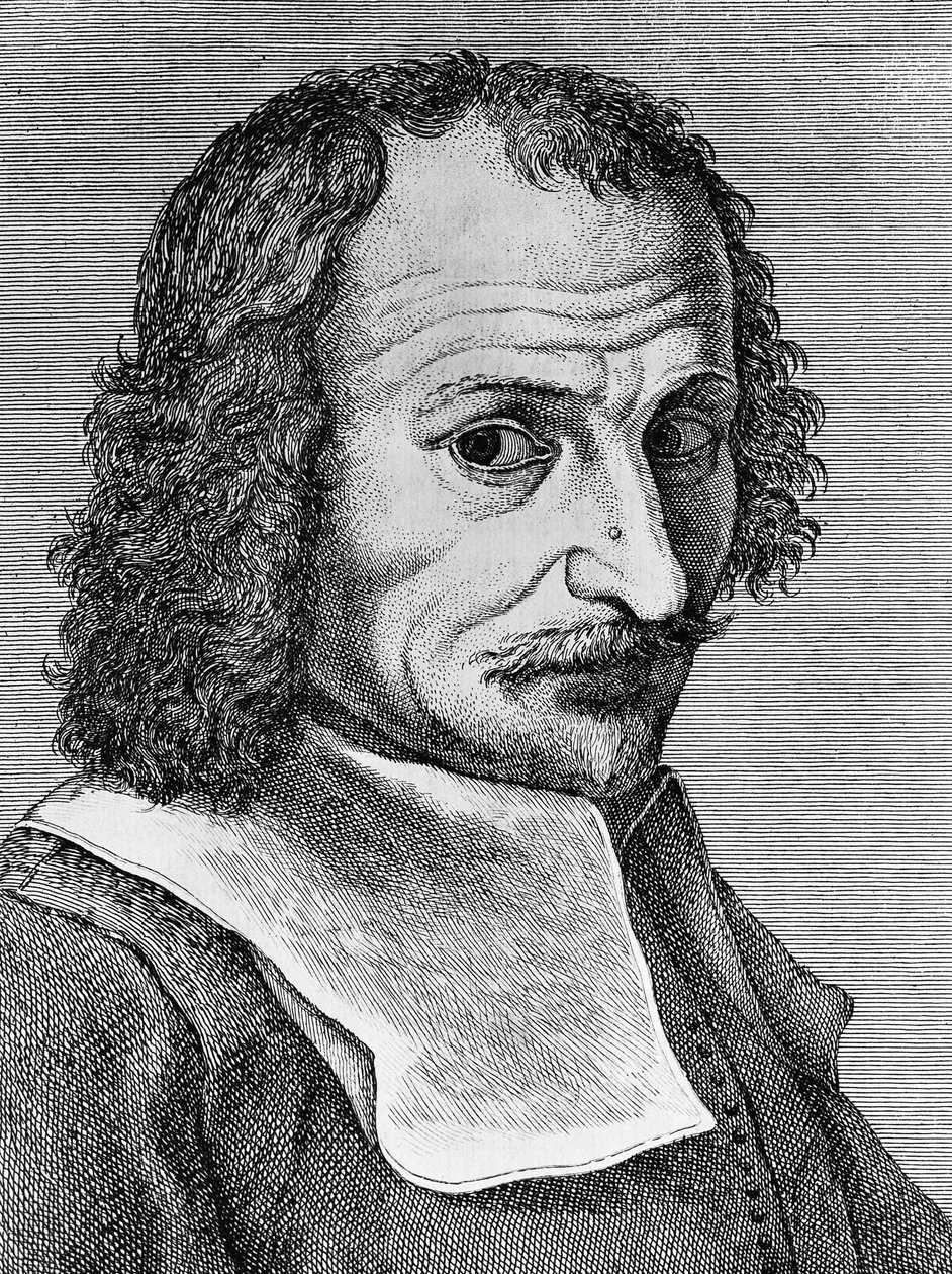 Ritratto di Lorenzo Lippi (1606-1665), pittore, poeta e scrittore italiano, incisione dal poema Malmantile racquistato, pubblicato dalla Stamperia Stefano Orlandini da John Ward Dunsmore