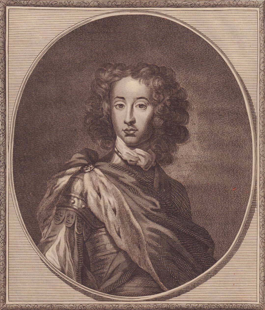 Ritratto di William di Danimarca e Norvegia, Duca di Gloucester (1689-1700), incisione in rame di John Goldar (1729-1795) da un dipinto di G Kneller, 20x17 cm, da History of England di Paul de Rapin, Harrison
