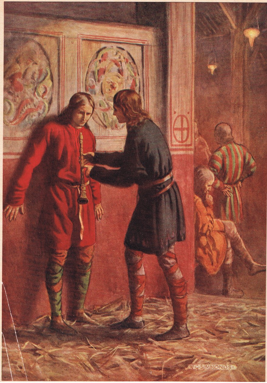 Amleto tenta di far suonare un flauto a Guildenstern, da 