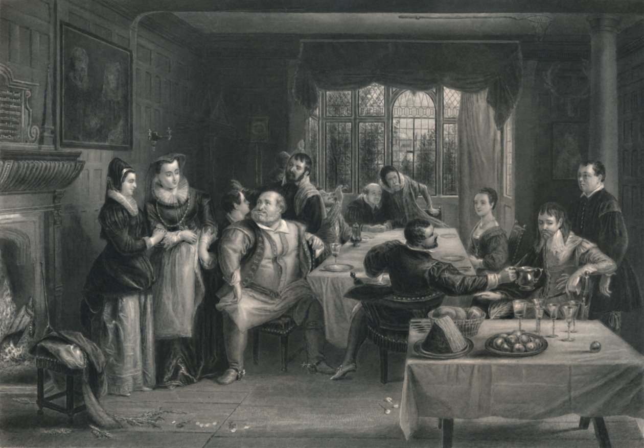 Falstaff e i suoi amici Le allegre comari di Windsor, c1870 da W. Greatbatch