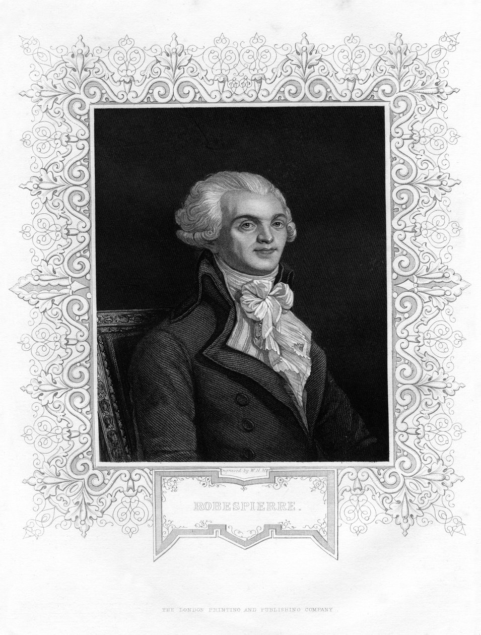 Maximilien Robespierre, uno dei leader della Rivoluzione Francese, XIX secolo da W H Moll