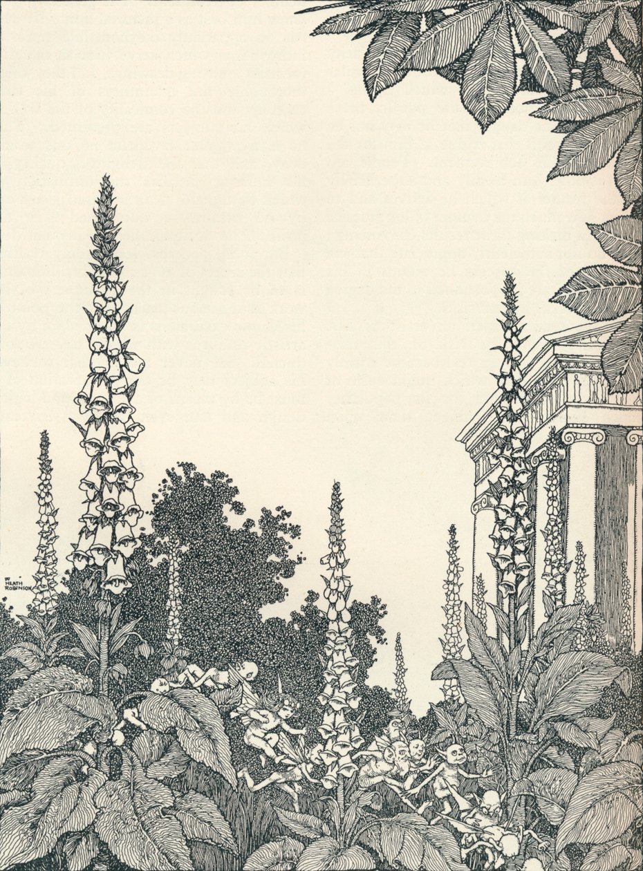 Illustrazione per Sogno di una notte di mezza estate, 1914, 1925 da William Heath Robinson
