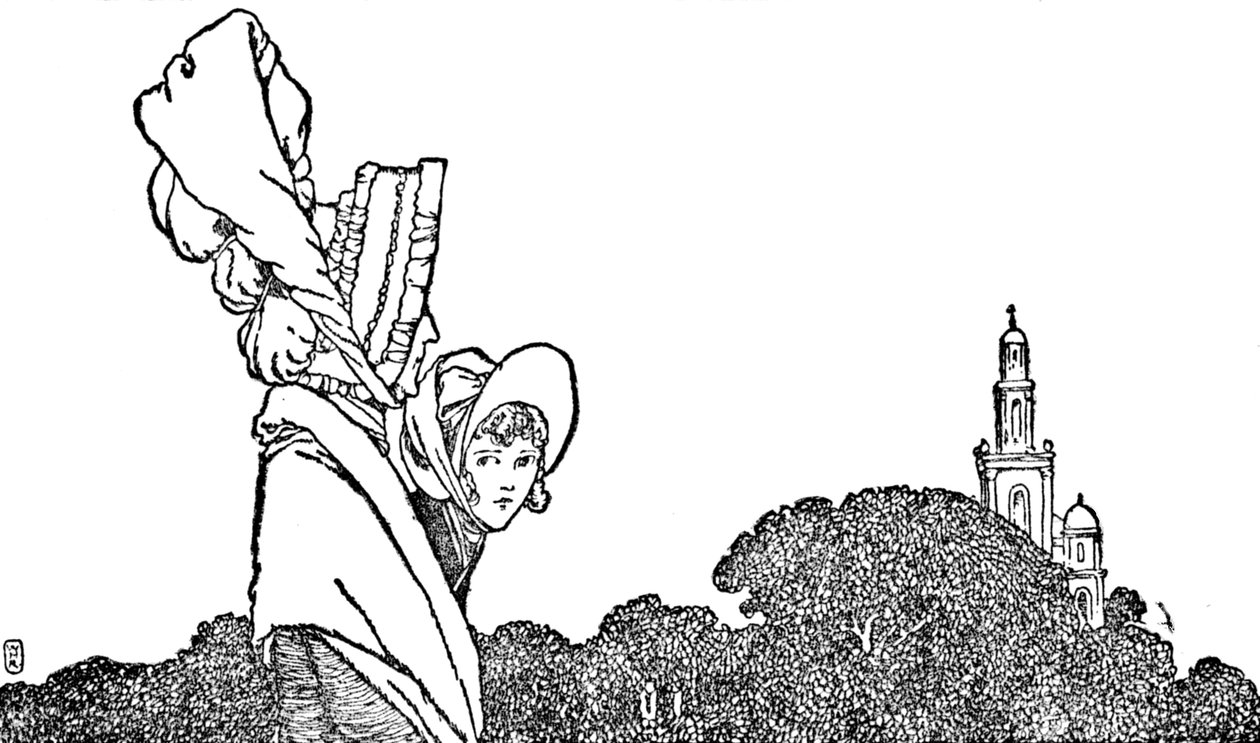 Karen e la vecchia signora andarono in chiesa, c1930 da William Heath Robinson