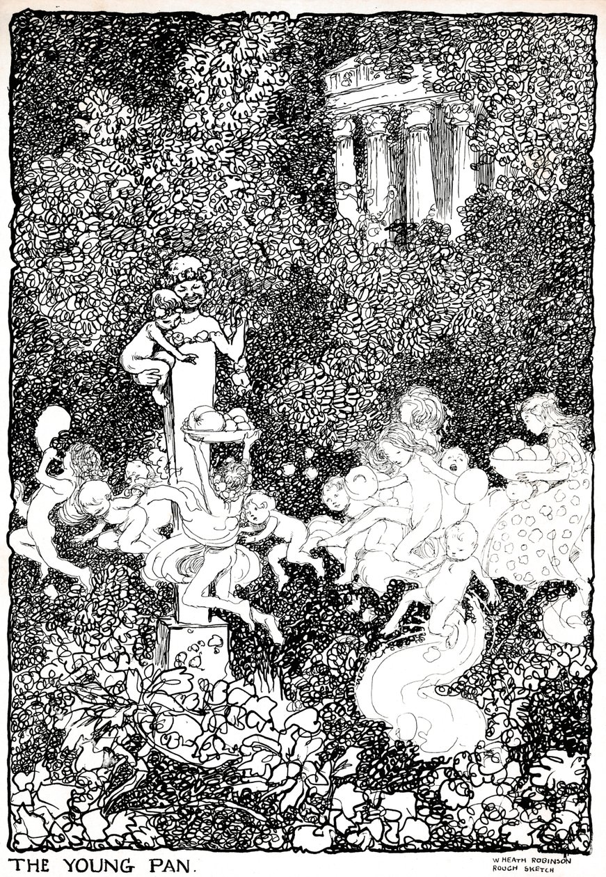 Il giovane Pan - Fase uno, c1920 da William Heath Robinson