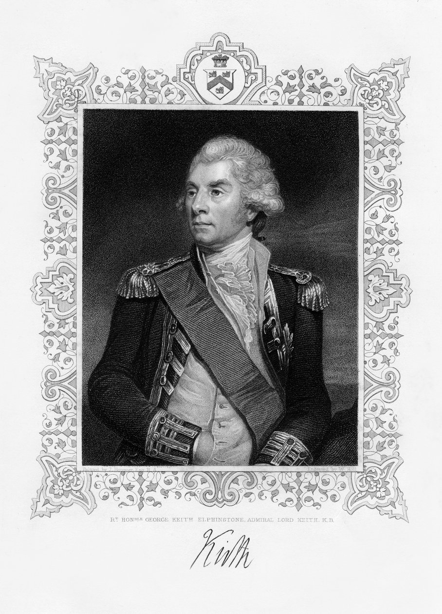 George Keith Elphinstone, 1° visconte Keith, ammiraglio britannico, 19° secolo da W. Holl