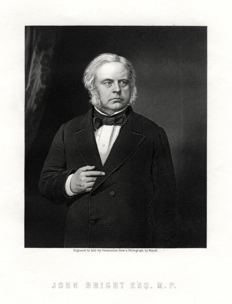 John Bright, statista radicale e liberale britannico, XIX secolo da W. Holl