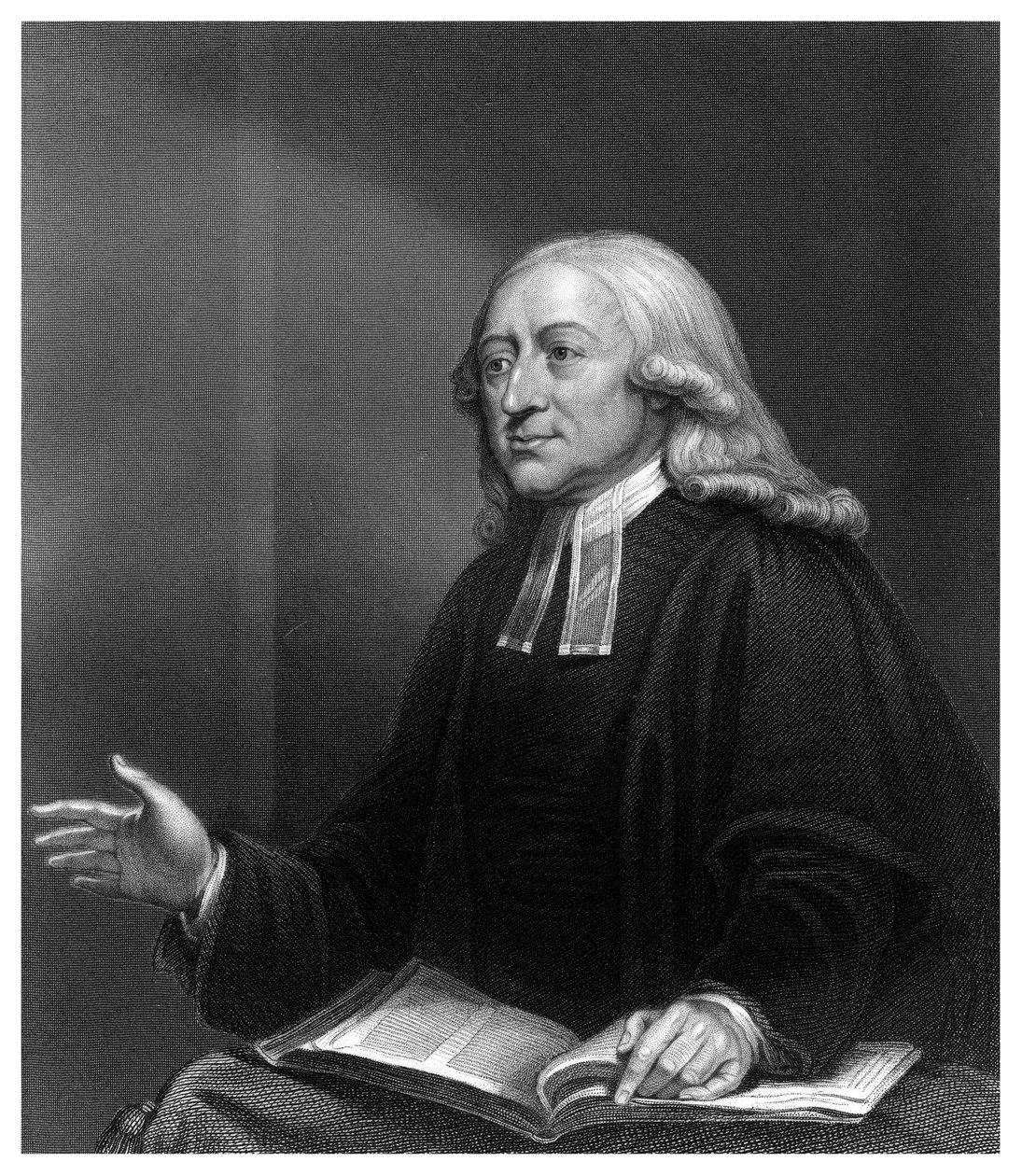 John Wesley, predicatore non conformista inglese del XVIII secolo da W. Holl