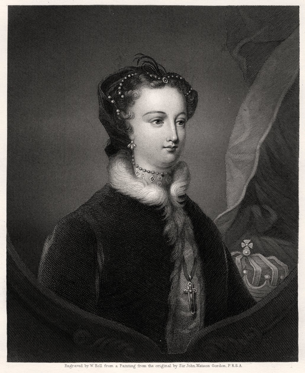 Maria Stuarda, Regina degli Scozzesi, XIX secolo da W. Holl