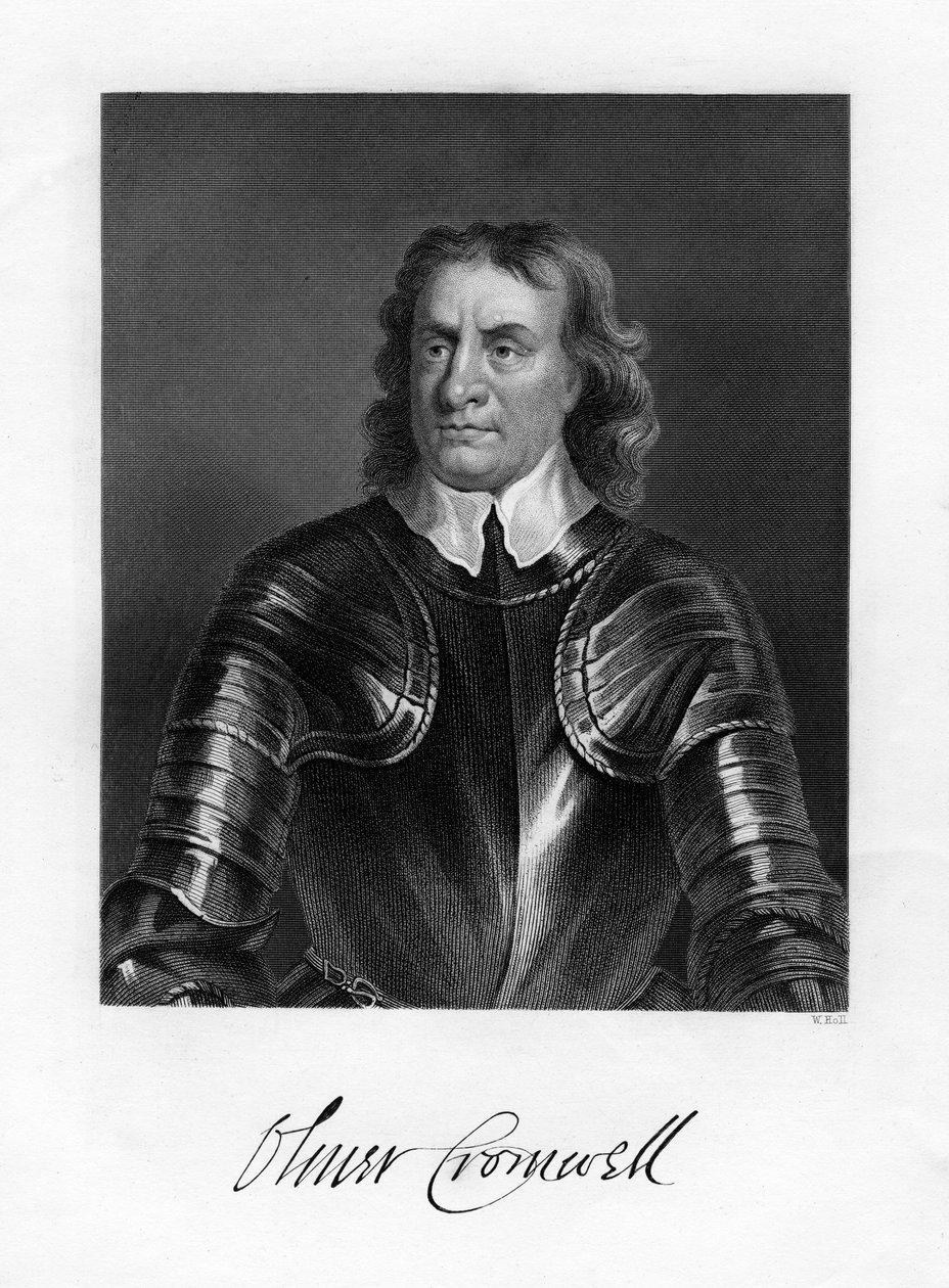 Oliver Cromwell, soldato e statista inglese, XIX secolo da W. Holl