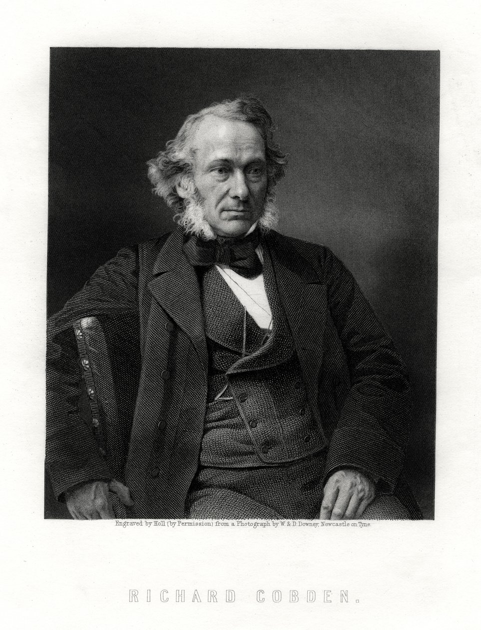 Richard Cobden, produttore britannico, statista radicale e liberale, XIX secolo da W. Holl