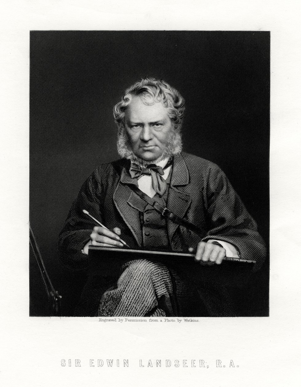 Sir Edwin Henry Landseer 1802-1873, pittore britannico, XIX secolo da W. Holl