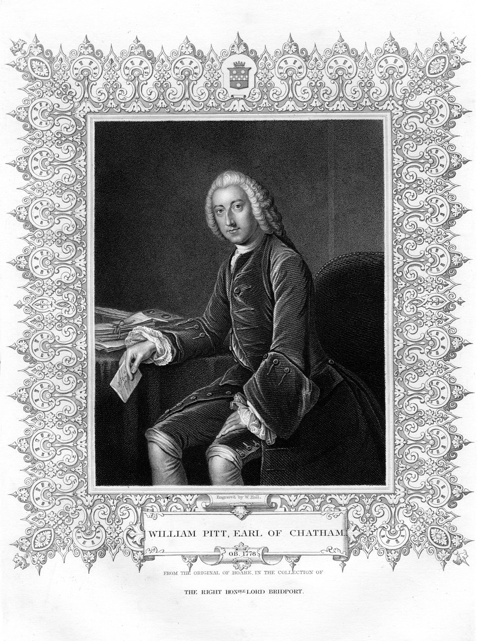William Pitt, 1° Conte di Chatham, statista britannico Whig da W. Holl