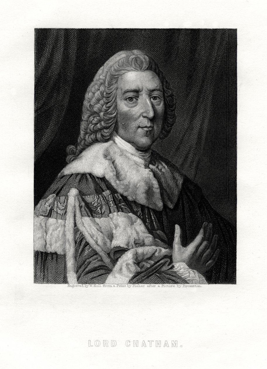 William Pitt, 1° conte di Chatham, statista Whig britannico da W. Holl