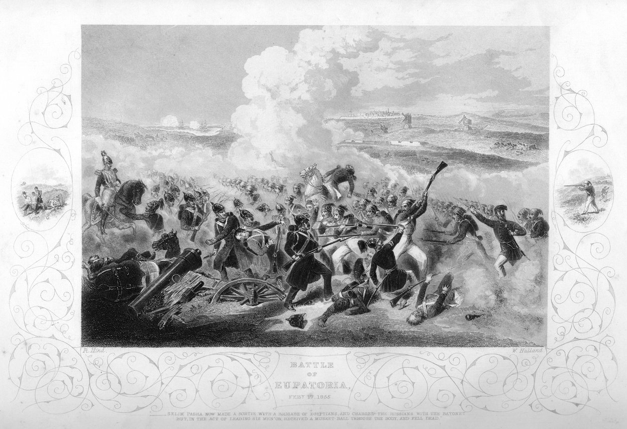 La Battaglia di Eupatoria durante la Guerra di Crimea da W. Hulland
