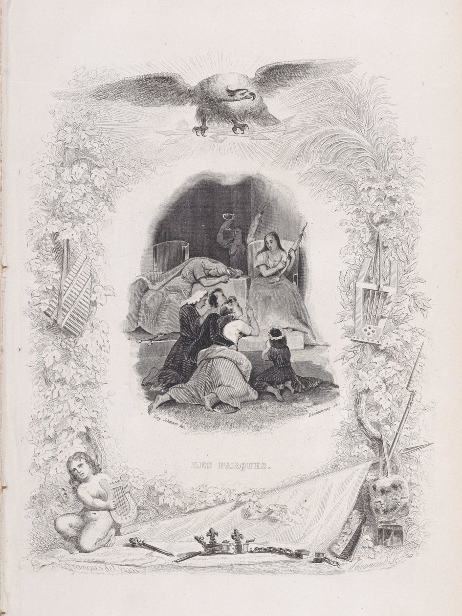 Le Parche, da Le Canzoni di Béranger da W. J. J. Déshauvents, Melchior Péronard