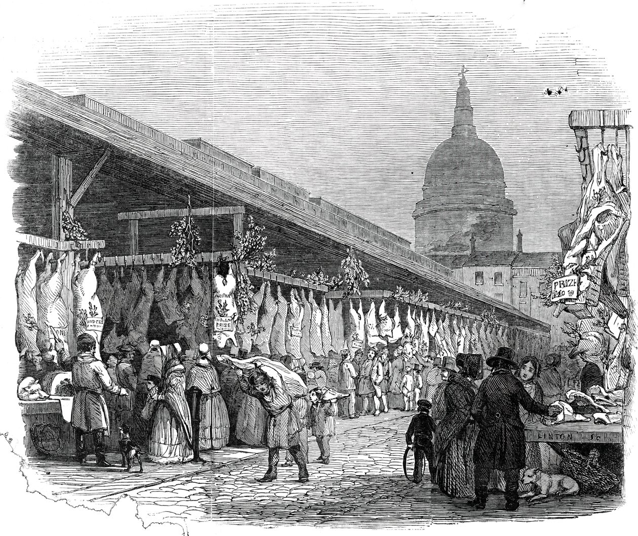 Mercato di Newgate, alla Vigilia di Natale da W. J. Linton