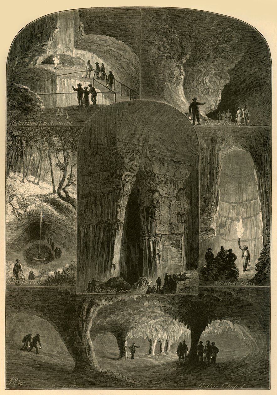 Scene nella Grotta del Mammut da W. J. Linton