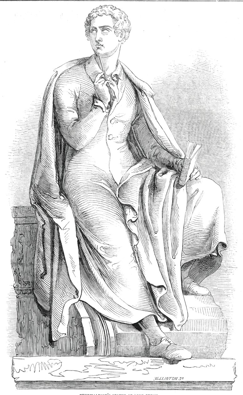 Statua di Lord Byron di Thorwaldsen da W. J. Linton