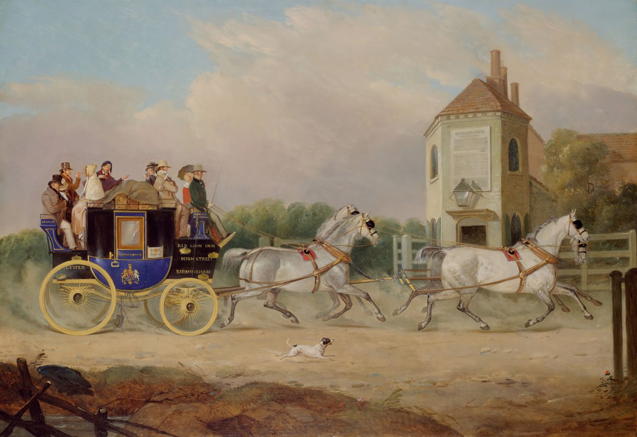 Diligenza reale da Stourbridge a Birmingham, 1842 da W. J. Pringle