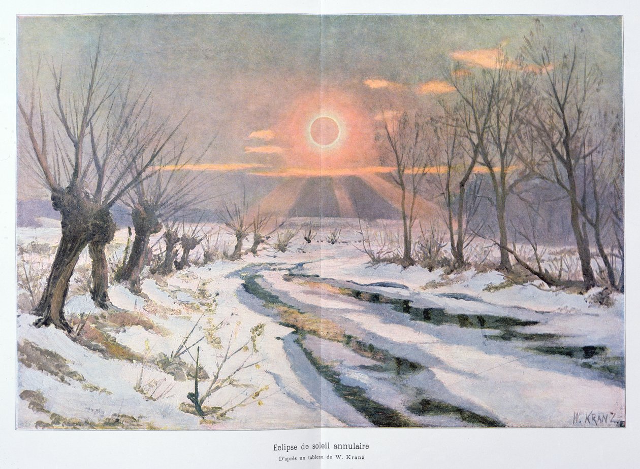 Eclissi anulare del sole, illustrazione da 