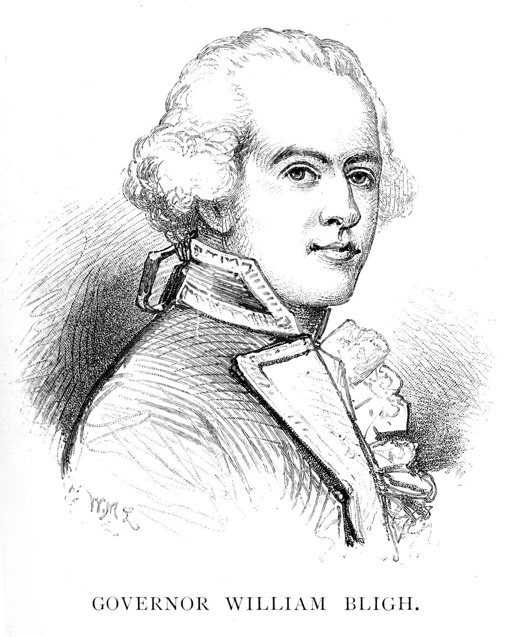 William Bligh, ufficiale navale britannico e governatore del Nuovo Galles del Sud, 1886 da W. Macleod