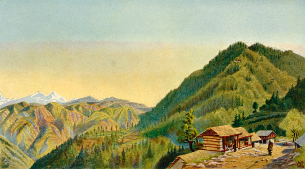 Il ritiro, Mushobra, casa del generale Roberts sulle colline vicino a Simla, 1850s, 1901 da W McCracken