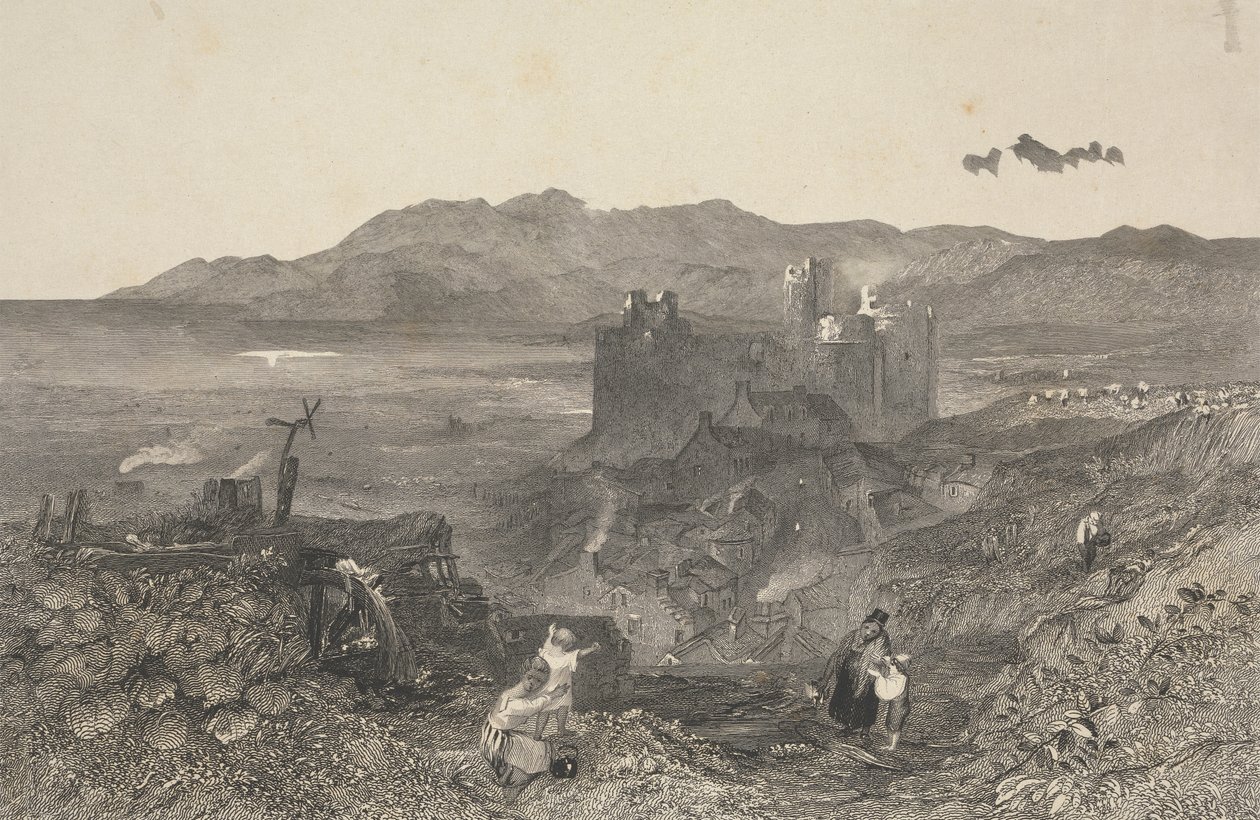 Castello di Harlech, Galles del Nord da W. R. Smith