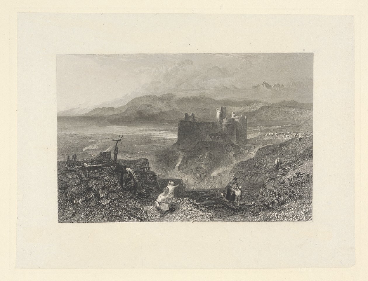 Castello di Harlech, Galles del Nord da W. R. Smith