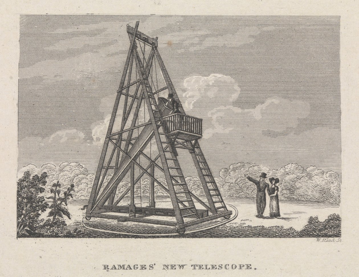 Il nuovo telescopio di Ramages da W. Read