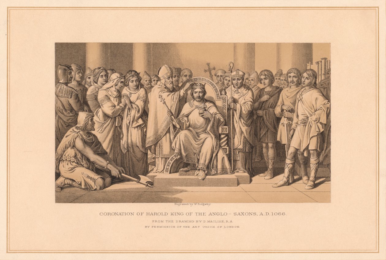 Incoronazione di Harold Re degli Anglo-Sassoni, A.D. 1066 da W Ridgway