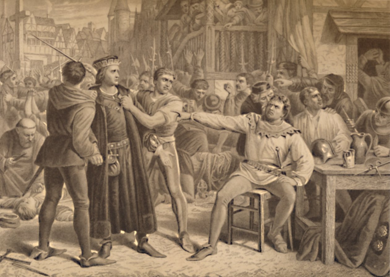 Lord Saye e Sele portati davanti a Jack Cade, 1886 da W Ridgway