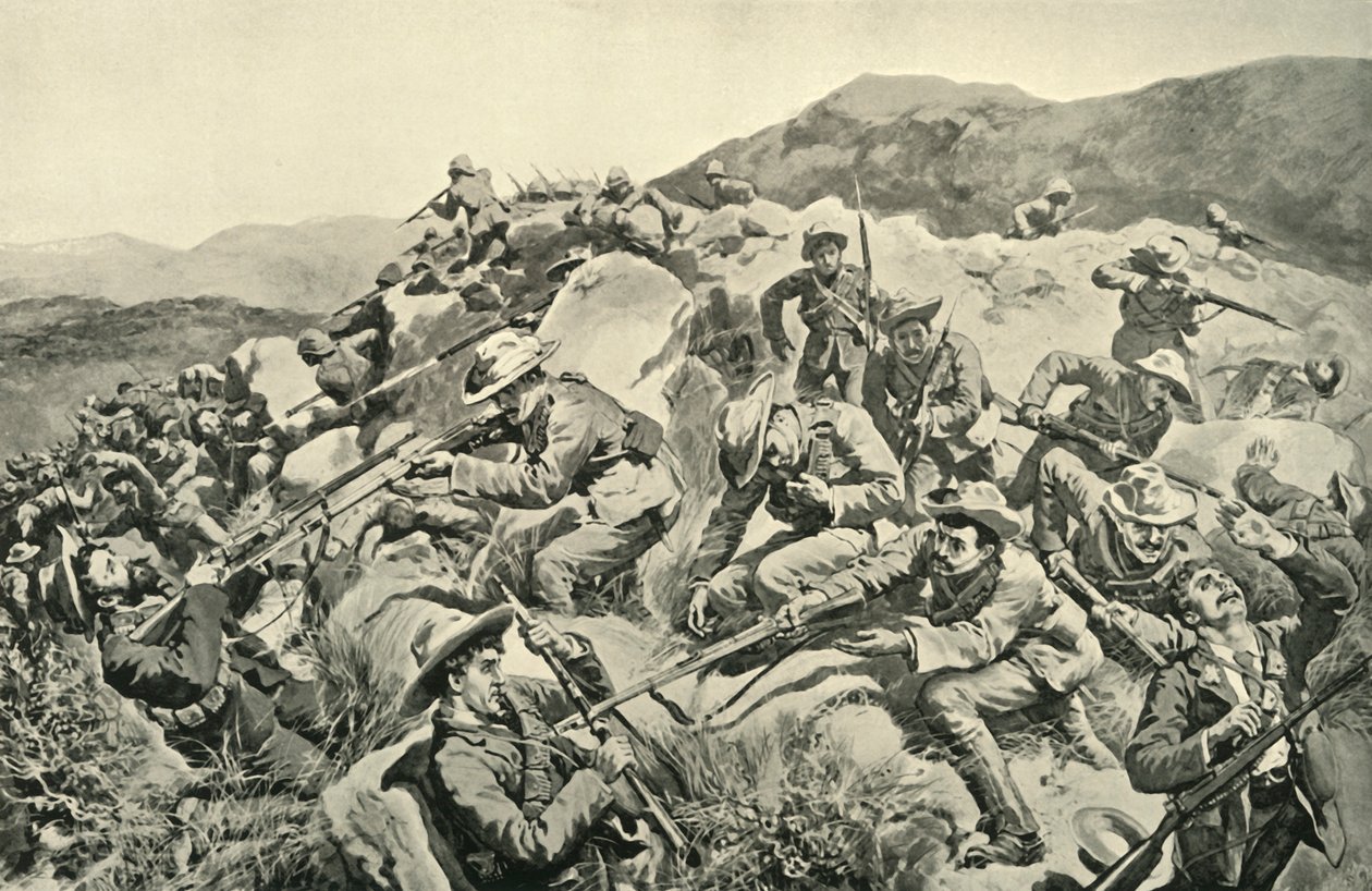 Con il generale French: neozelandesi che salvano un picchetto del reggimento dello Yorkshire, 1900 da W Small