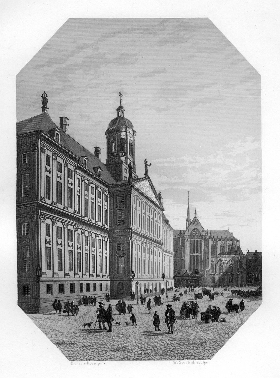 Municipio di Amsterdam, Paesi Bassi, c1870 da W. Steelink