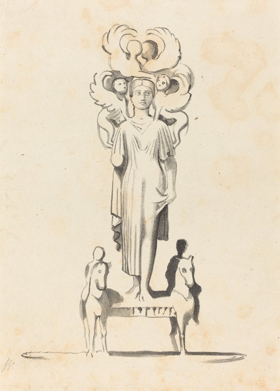 Figura in bronzo di Minerva, trovata nel tumulo di Achille da W. Walton after John Flaxman