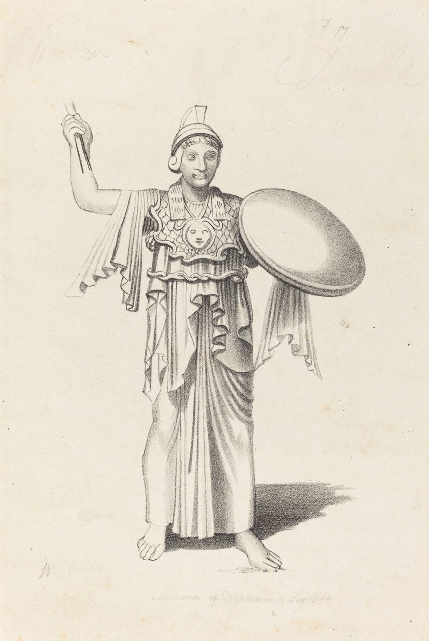 Minerva, da un bronzo di Dedalo da W. Walton after John Flaxman