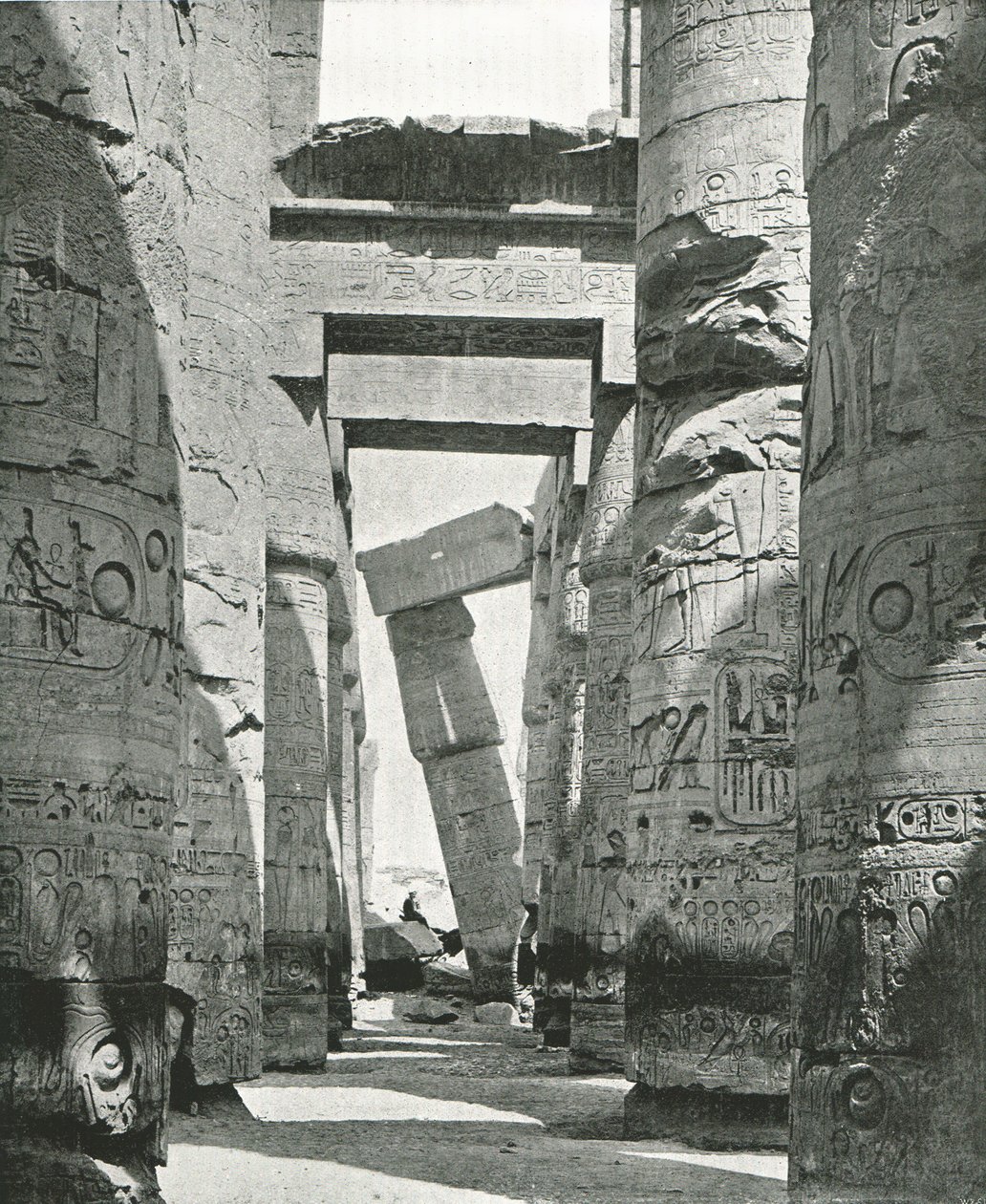 Colonne della Sala Ipostila, Karnak, Egitto, 1895 da W and S Ltd