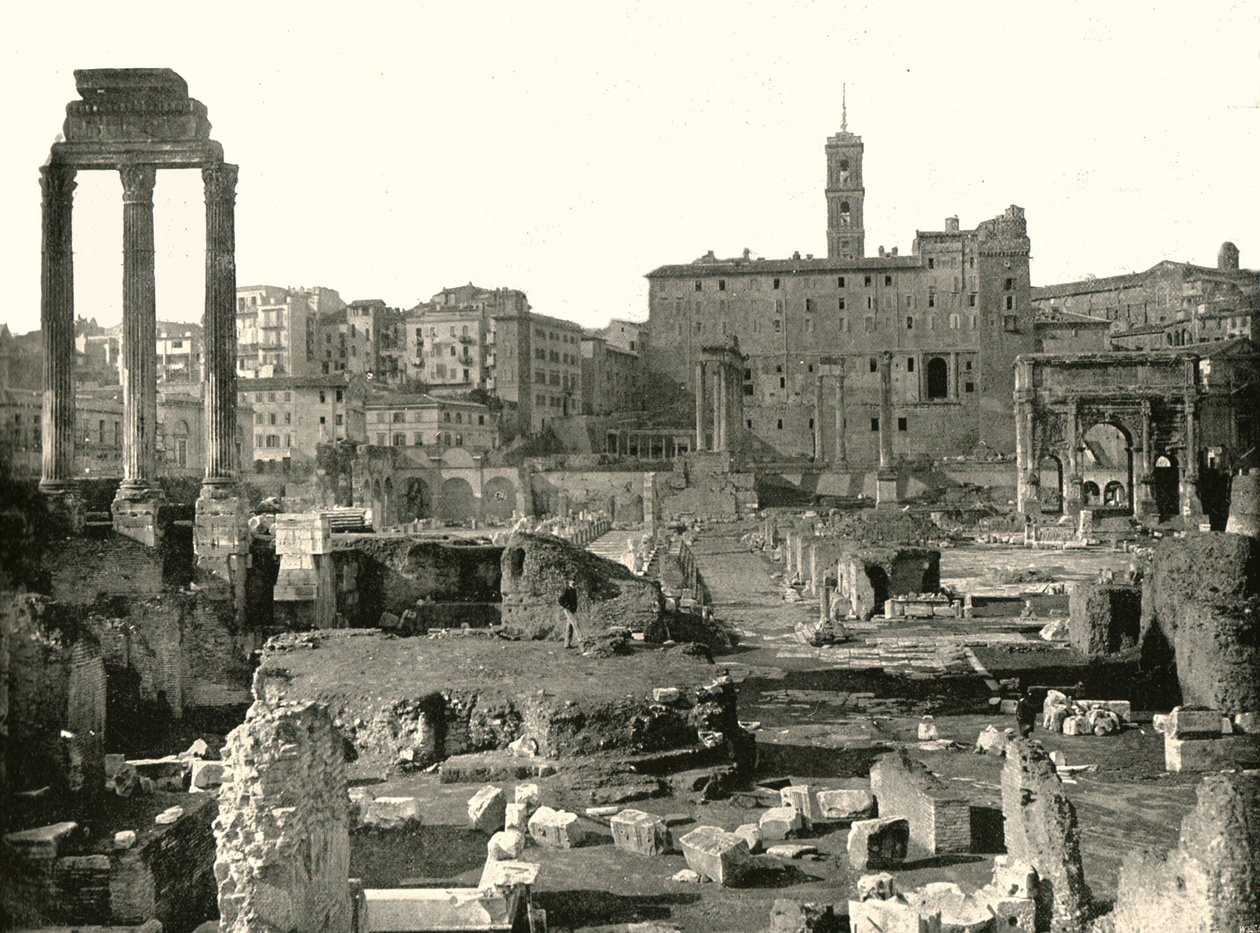 Veduta generale del Foro, Roma, Italia, 1895 da W and S Ltd