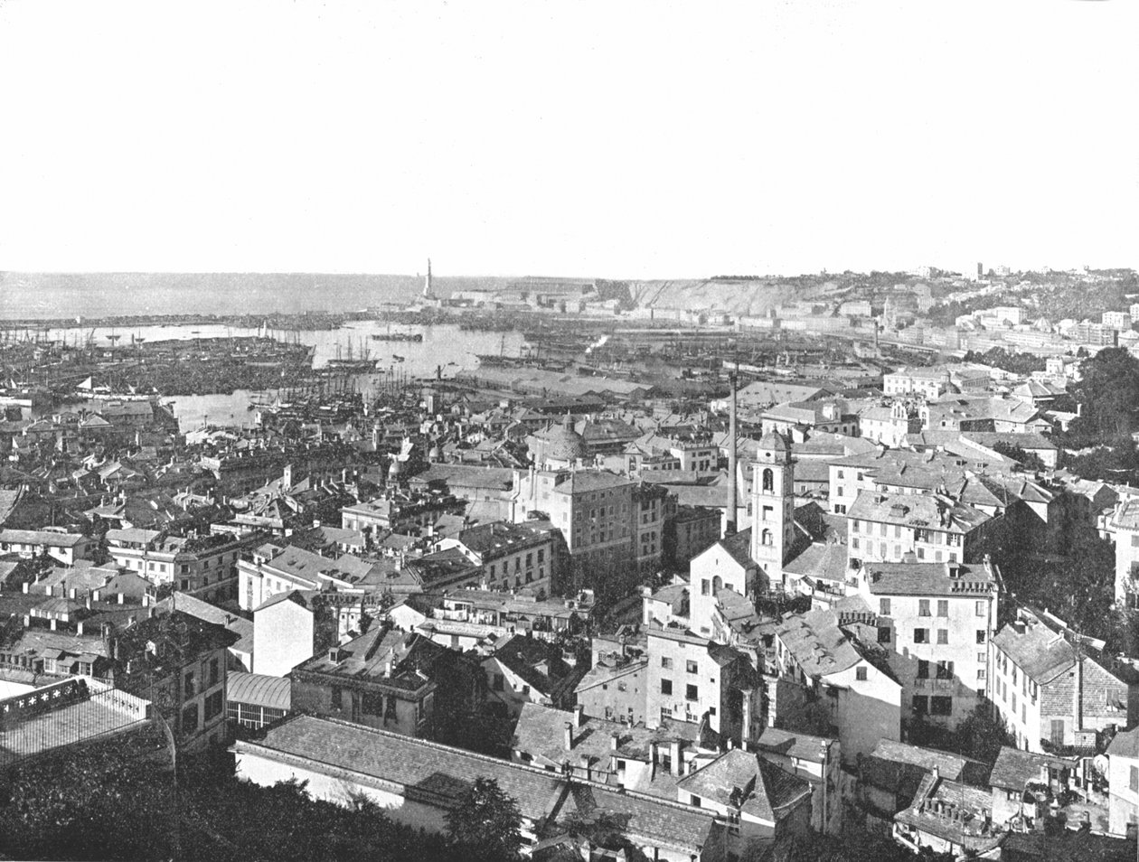 Veduta generale della città di Genova, Italia da W and S Ltd