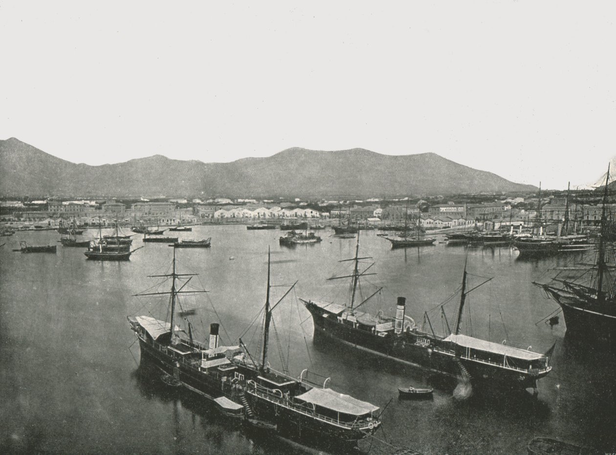 Veduta generale del porto, Palermo, Sicilia, Italia, 1895 da W and S Ltd