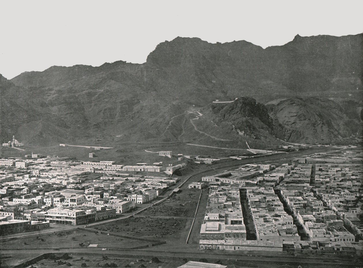 Veduta generale del mercato dei cammelli, Aden da W and S Ltd