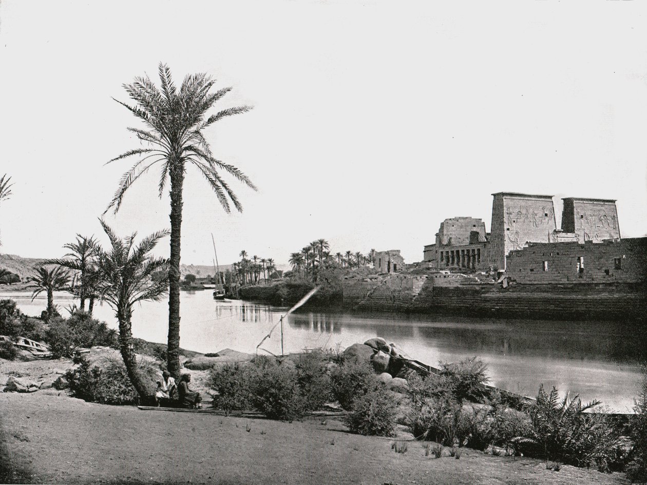Tempio di Iside, Philae, Egitto, 1895 da W and S Ltd